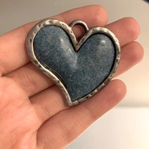 038. Blue Heart Pendant For Your Necklace